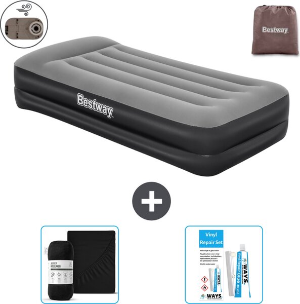 Materasso gonfiabile Bestway - 1 persona - 97 x 191 x 46 cm - Grigio - Accessori inclusi
