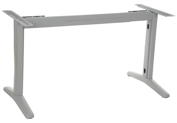 Struttura in metallo per scrivania o tavolo (STT), lunghezza regolabile, gambe regolabili, altezza 72,5 cm, grigio
