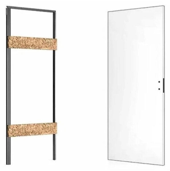 Porta da interno filo muro battente reversibile - 70xH210 cm
