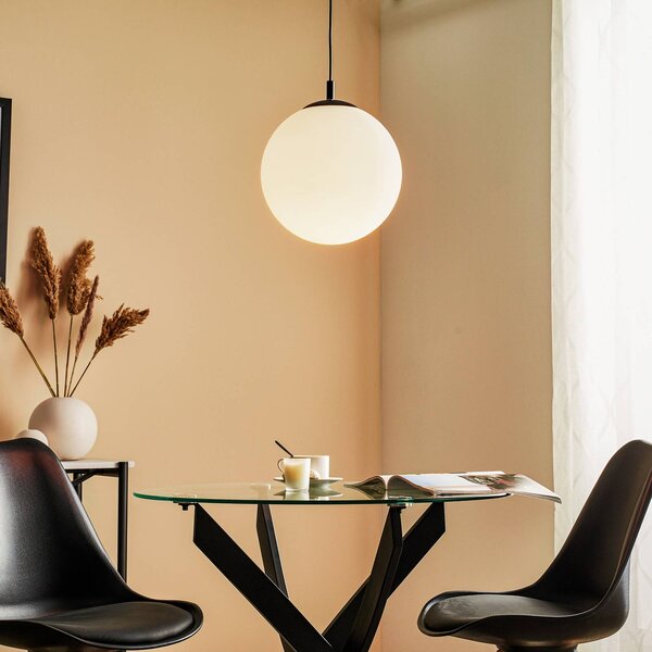 Lampada a sospensione in vetro 562 ALDEX, dimmerabile, Bianco / Opale, Soggiorno / Sala da pranzo, Vetro, Moderno, Lampada a sospensione