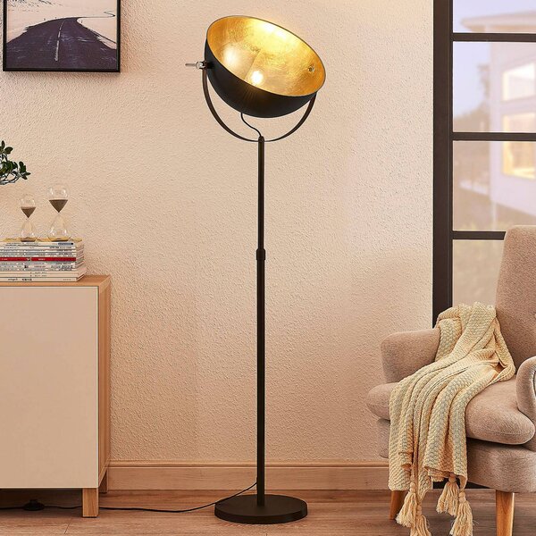 Lampada da terra Muriel Lindby, Nero, Soggiorno / Sala da pranzo, Metallo, Moderno, Lampada da terra