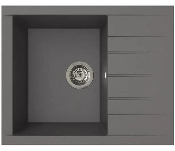 Lavabo - Resina SMC - Grigio cemento - Da incasso - STRADOUR - Cube 1C XS - 62 x 50 cm