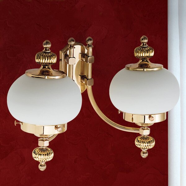 ORION Applique da parete DELIA, dimmerabile, Ottone / Oro, Soggiorno / Sala da pranzo, Ottone, Antico, Applique