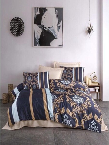 L'Essentiel Linge de Maison, 487, set copripiumino king size (FR), blu scuro, 100 % POLIESTERE-MICROSATINA, 240 x 220 cm