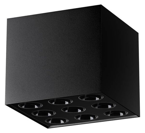 Lampada da soffitto OZZY nero LED 9xLED 16W alluminio 8.3x9.5x9.5cm Sollux Lighting