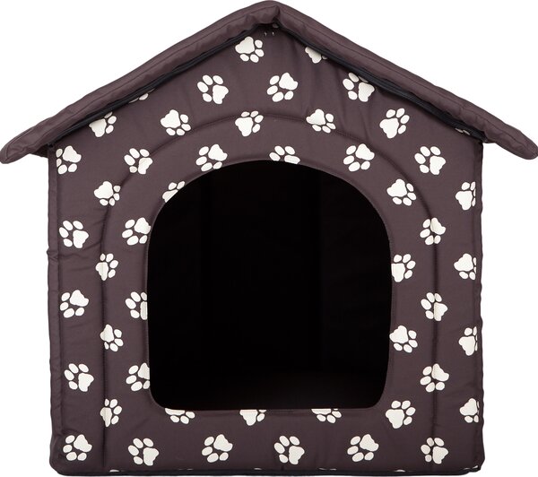Cuscino per cani Cuccia per cani Letto per animali domestici Letto per gatti - Standard - 70 x 63 x 60 cm [Misura: R5] - Marrone con zampe