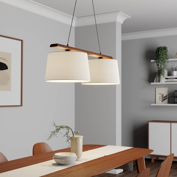 Lampada a sospensione Sweden Lamkur, dimmerabile, Legno scuro, Soggiorno / Sala da pranzo, Legno, Lampada a sospensione