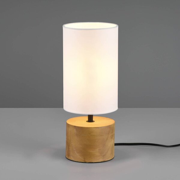 Reality Leuchten Lampada da tavolo Woody, Legno chiaro, Soggiorno / Sala da pranzo, Legno, Scandinavo, Lampada da tavolo