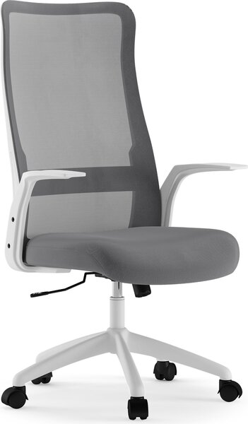 SENSE7 Juno Sedia da ufficio ergonomica Sedia da scrivania Bianca con supporto lombare Schienale in rete Funzione oscillante Regolabile in altezza Ufficio domestico Ufficio 100 kg