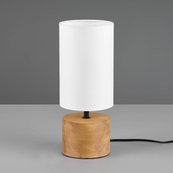 Reality Leuchten Lampada da tavolo Woody, Legno chiaro, Soggiorno / Sala da pranzo, Legno, Scandinavo, Lampada da tavolo