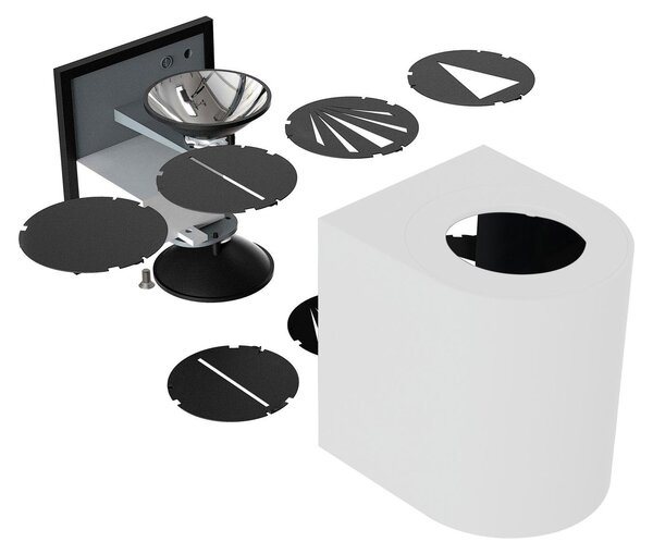 Lampada da parete a LED per esterni NORDLUX Canto 2, variante: 104 x 87 x 100 mm, bianco