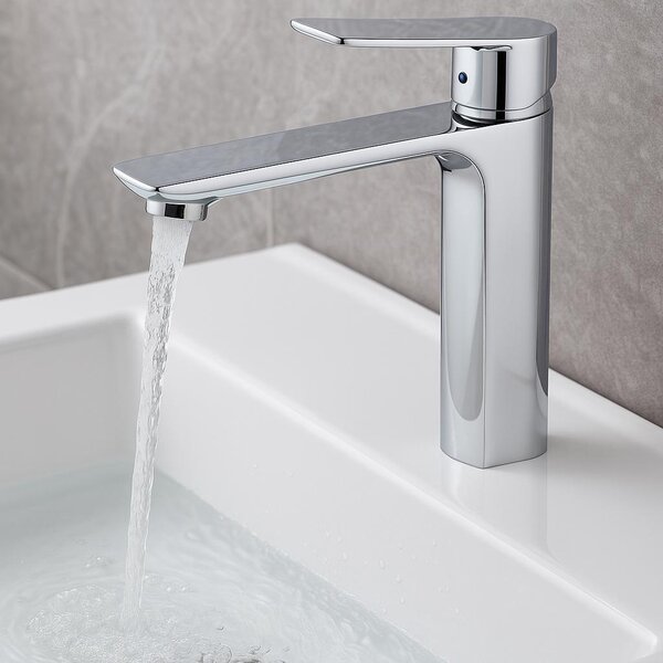 Miscelatore lavabo Tenby XL – cromo – miscelatore con set di installazione