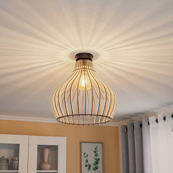 Plafoniera soffitto Barrel TEMAR LIGHTING, dimmerabile, Legno chiaro, Soggiorno / Sala da pranzo, Legno, Campagna / Rustiche, Plafoniera