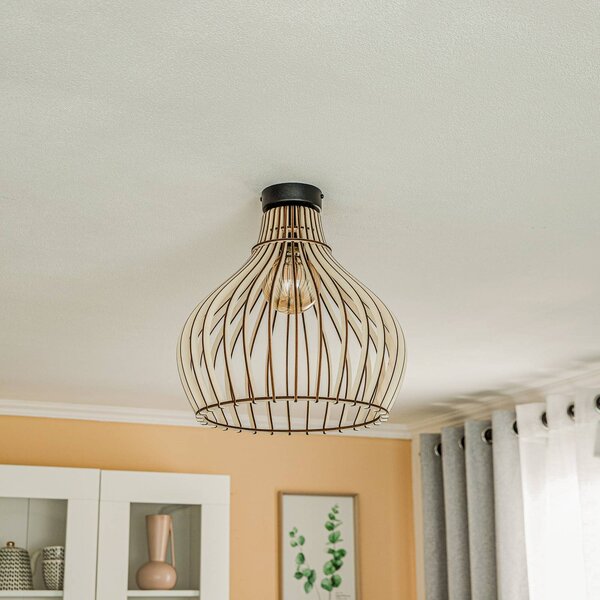Plafoniera soffitto Barrel TEMAR LIGHTING, dimmerabile, Legno chiaro, Soggiorno / Sala da pranzo, Legno, Campagna / Rustiche, Plafoniera