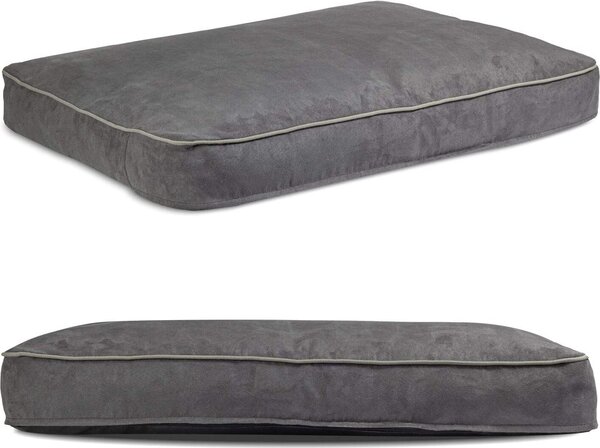 Letto per cani | Cuscino per cani con memory foam | Letto per cani lavabile | Pelle scamosciata | Grande XXL: 100 x 120 cm | Colore: grigio chiaro