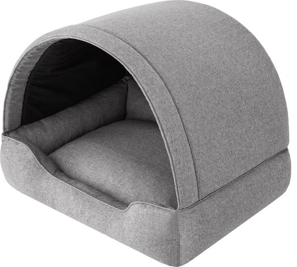 Lettino per cani, casetta per cani in tessuto, grotta per gatti, cuccia per cani, cesto per cani, sdraio per cani, posti letto, mobili per animali, divano per cani, grigio, L: 60x47 cm