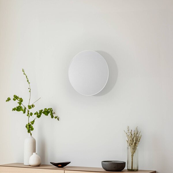 Applique da parete Lunia New TK Lighting, dimmerabile, Bianco / Opale, Soggiorno / Sala da pranzo, Metallo, Applique
