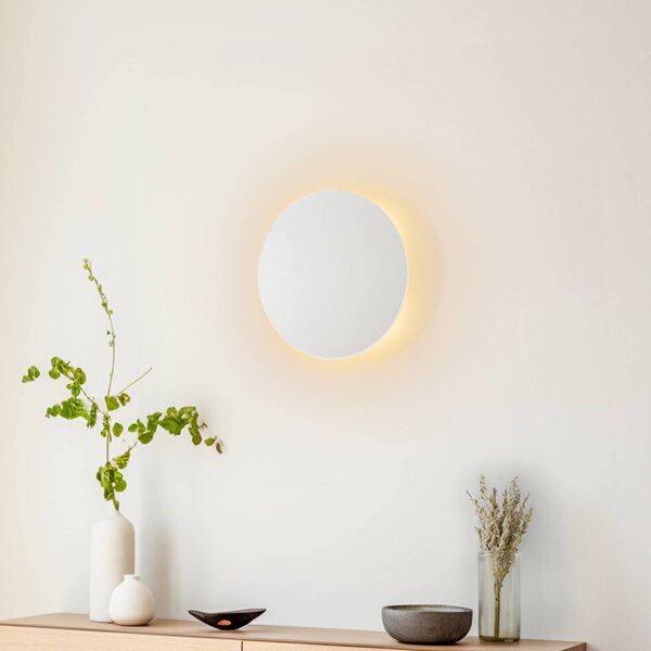 Applique da parete Lunia New TK Lighting, dimmerabile, Bianco / Opale, Soggiorno / Sala da pranzo, Metallo, Applique