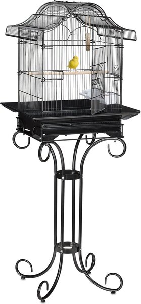 Gabbia per uccelli con supporto, nero RD30975