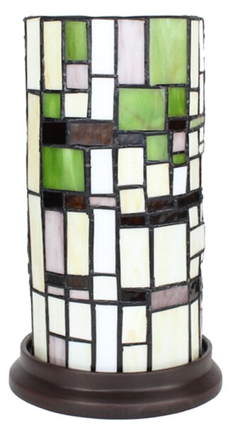 Lampada da tavolo Tiffany Clayre & Eef Ø 15x26 cm Vetro verde beige