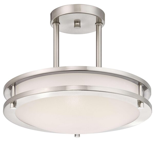 Plafoniera LED dimmerabile Lauderdale 30 cm nichel spazzolato