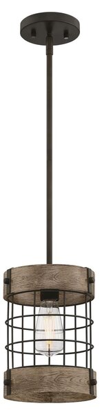 Lampada a sospensione Langston in bronzo / pino per 1 sorgente luminosa