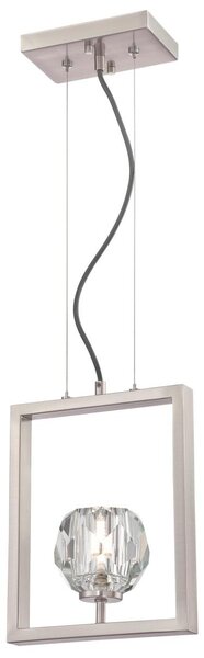Lampada a sospensione a fiamma singola Zoa nickel