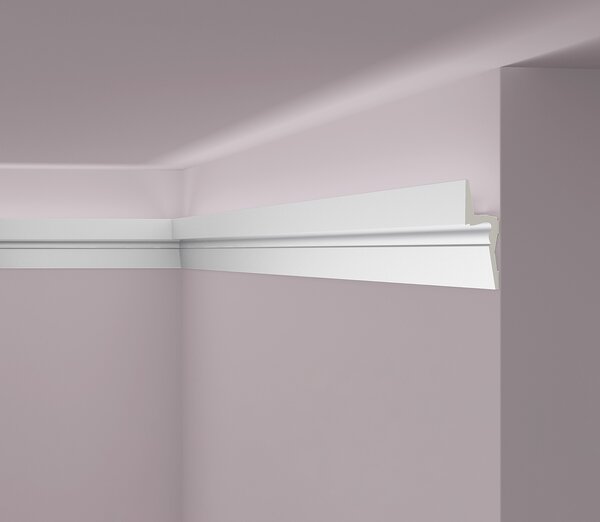 Cornice a soffitto NMC IL9 MEMORY ARSTYL Noel Marquet Battiscopa decorativo Battiscopa decorativo Illuminazione indiretta moderna colore bianco 2 m