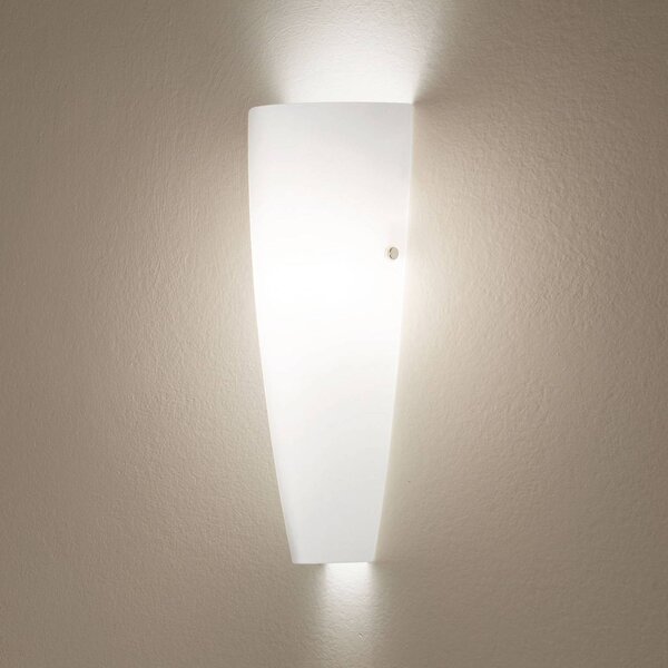 Fabas Luce Applique da parete DEDALO, dimmerabile, Bianco / Opale, Bagno, Vetro, Moderno, Applique