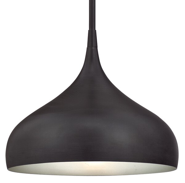 Lampada a sospensione Rudi Gun Metal / Silver con 1 sorgente luminosa