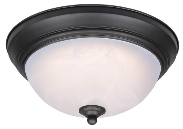 Plafoniera LED dimmerabile 28 cm bronzo oliato