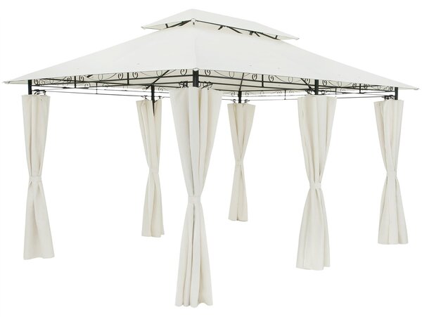 Casaria Gazebo Topas Padiglione 3x4m in Metallo Resistente Idrorepellente con Pannelli Laterali Tendone da Giardino Feste