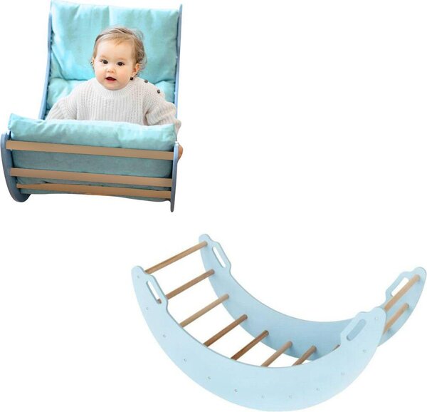 Arco di arrampicata in legno "Moon" | Triangolo di arrampicata per bambini | Giocattoli Montessori | Parco giochi Rockerboard