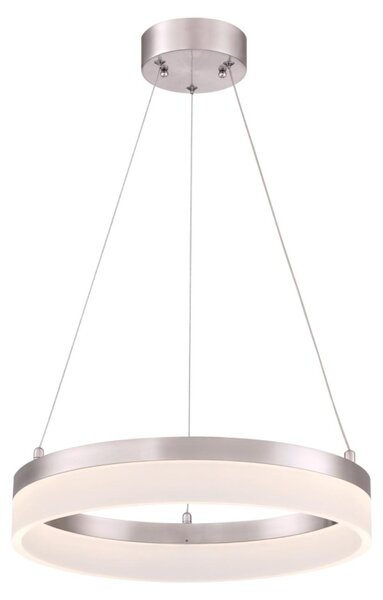 Lampada a sospensione LED dimmerabile Lucy nickel / vetro acrilico