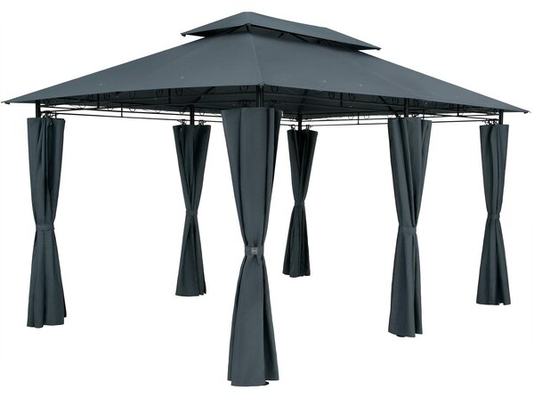 Casaria Gazebo Topas Padiglione 3x4m in Metallo Resistente Idrorepellente con Pannelli Laterali Tendone da Giardino Feste