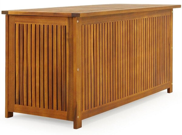 CASARIA® Baule da Giardino in legno 115x50x59cm 205L Carico Max. Coperchio 160KG Contenitore Salvaspazio Fodera Interna