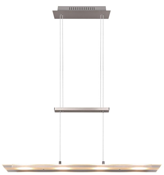 Lampada a sospensione LED MILOS, tonalità argento, 5 W, bianco caldo, 550 lm, vetro, dimensioni: 170 x 80 x 12 cm, IP20, RL