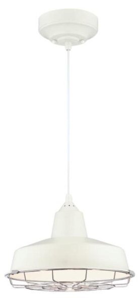 Lampada a sospensione LED bianca Academy con gabbia rimovibile
