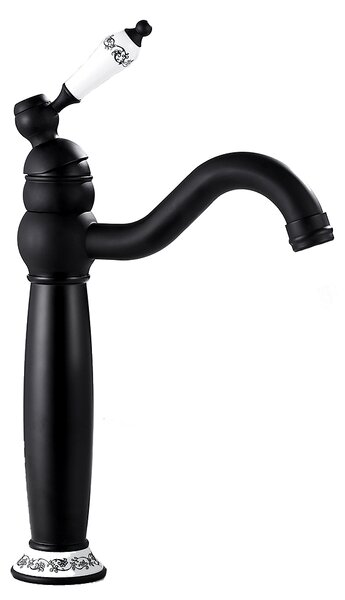 Lavabo BATTERY VENUS KRAN retro BLACK loft porcellana LAUFERI