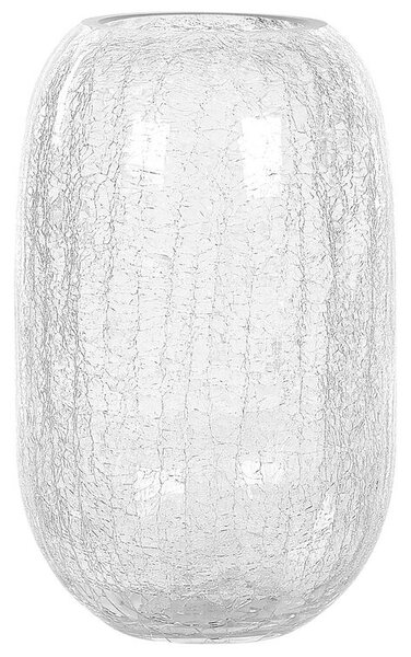Vaso da fiori di forma rotonda vetro trasparente 28 cm stile moderno minimalista Beliani
