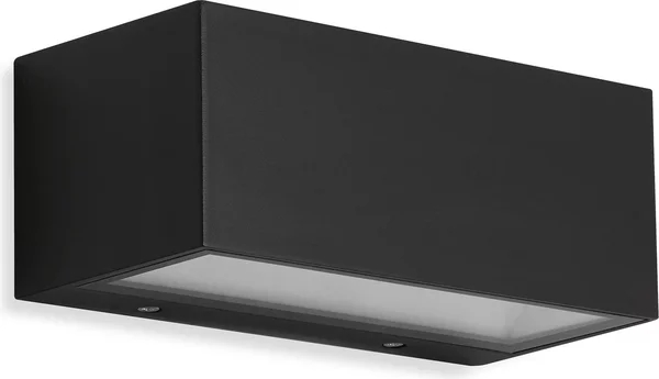 Applique da esterno a LED Lampada da esterno IP44 4000K 12W nero metallo-vetro Telefunken