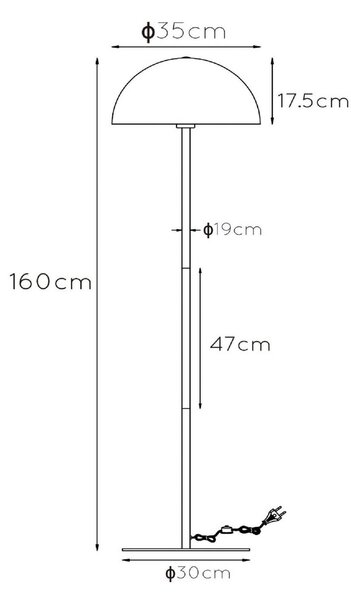 Lucide Lampada da terra Siemon, Verde, Soggiorno / Sala da pranzo, Metallo, Moderno, Lampada da terra