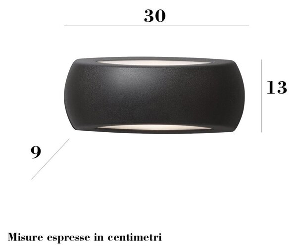 Applique esterno resina top light alassio ap gr e27 led ip66 - Top Light