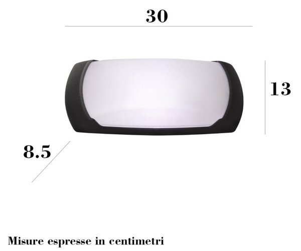 Applique esterno resina top light andora gr e27 led ip66 - Top Light
