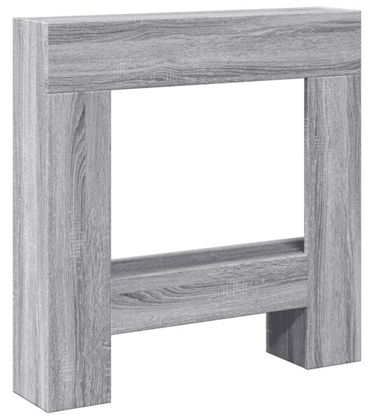 Cornice per Camino Grigio Sonoma 81x18x82 cm in Truciolato