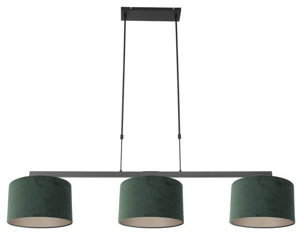 Steinhauer - lampada a sospensione - Stang - nero - metallo velluto - grande lampada da tavolo da pranzo - E27 - 3463ZW