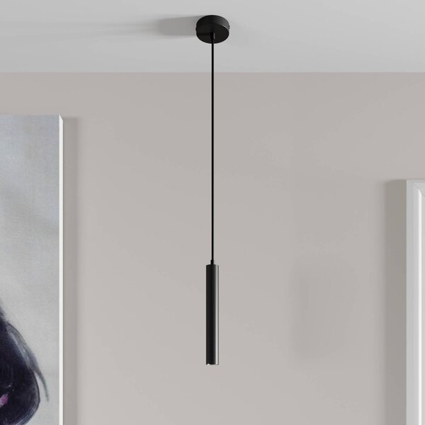 Arcchio Lampada LED a sospensione Franka, 1 luce, Ø 4 cm, nero Franka, Nero, Soggiorno / Sala da pranzo, Alluminio, Moderno