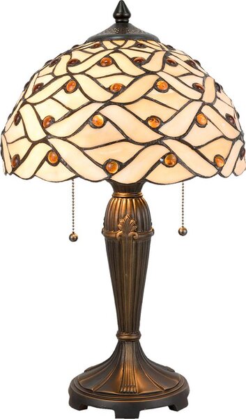 Lampada da tavolo Tiffany Clayre & Eef Ø 30x50 cm Vetro beige marrone