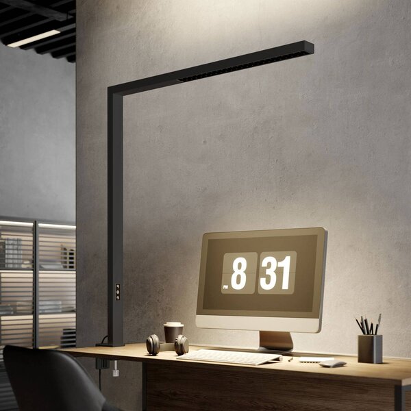 Arcchio Lampada LED a morsetto per ufficio Jolinda, nero, alluminio, dimmerabile Jolinda Arcchio,, Nero, Studio / Ufficio, Alluminio, Moderno
