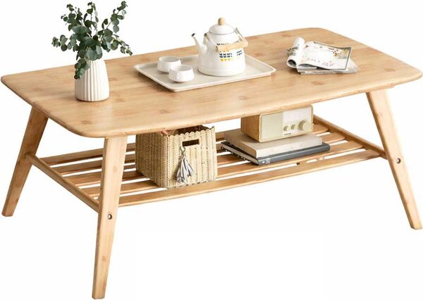 Tavolino Reini - 120x60x50cm - Legno di bambù